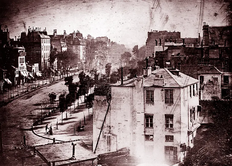 Louis Daguerre, erstes Bild eines Menschen