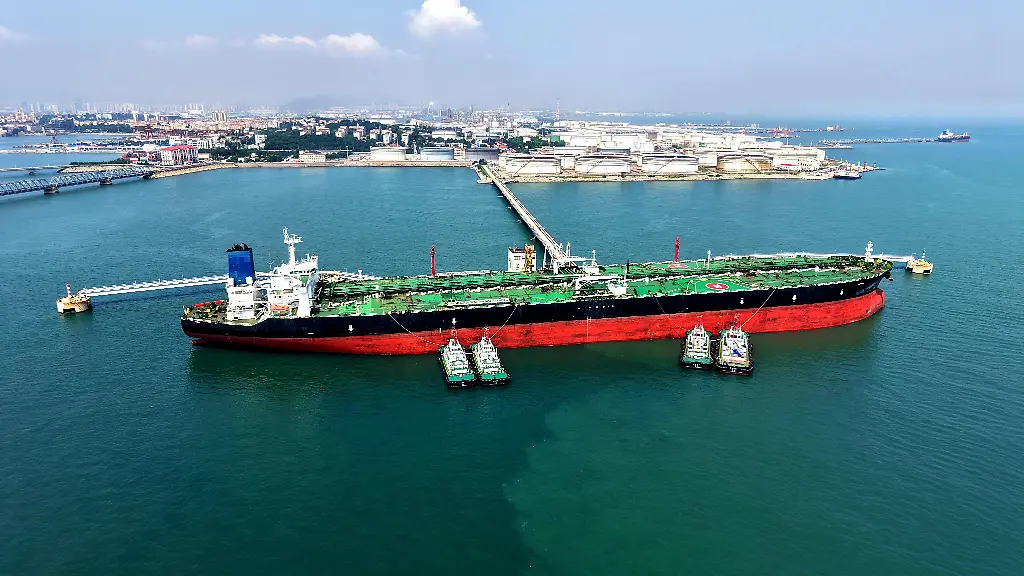An-oil-tanker-unloads-imported-crude-oil-at-Qingdao-Port-in-east-China-s-Shandong-province-July-21-2026