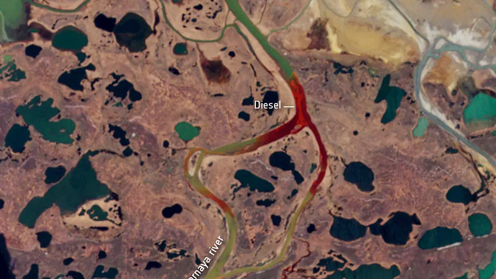 Die-roten-Oelflecken-auf-der-Tundra-sind-selbst-auf-Satellitenbildern-erkennbar