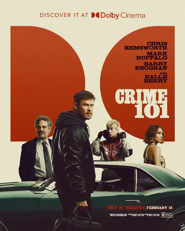 CRIME-101-US-Dolby-Cinema-poster-from-left-Mark-Ruffalo-Chris-Hemsworth-Barry-Keoghan-Halle-Berry-2026
