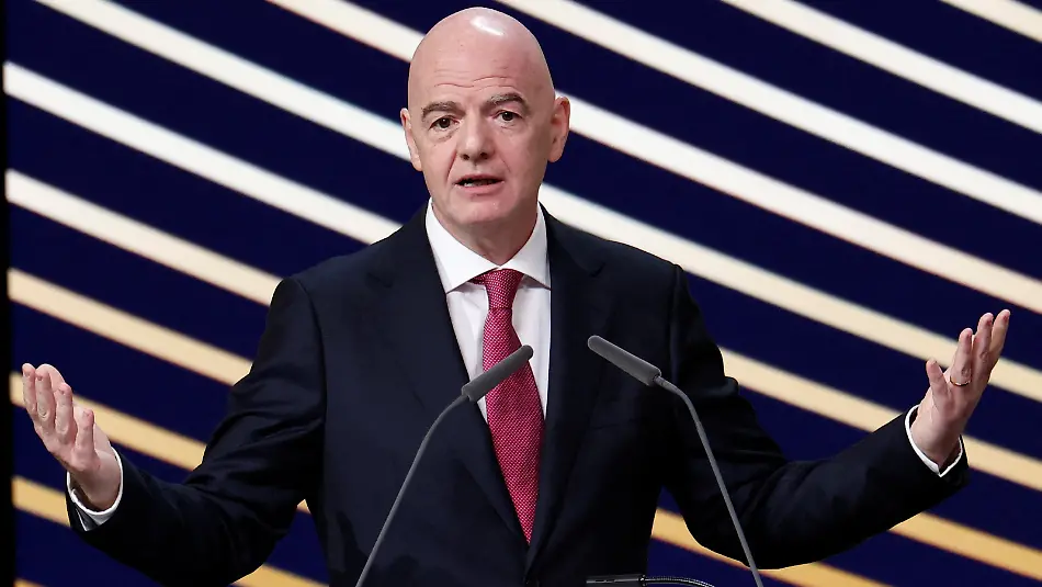 FILE-PHOTO-Soccer-Football-50th-Ordinary-UEFA-Congress-Brussels-Expo-Brussels-Belgium-February-12-2026-FIFA-president-Gianni-Infantino-speaks-during-the-event-REUTERS-Benoit-Tessier-File-Photo