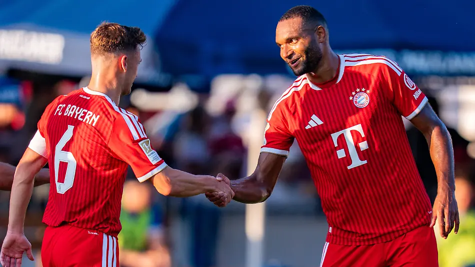 Trainingslager-Testspiel-FC-Rottach-Egern-vs-FC-Bayern-Muenchen-am-30-07-2026-in-Rottach-Egern-Joshua-Kimmich-Aleksandar-Pavlovic-Jonathan-Tah-Training-camp-friendly-match-FC-Rottach-Egern-vs