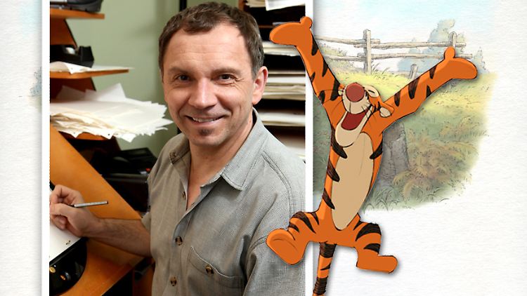 Zeichner mit Leib und Seele: Andreas Deja (und sein Tigger).