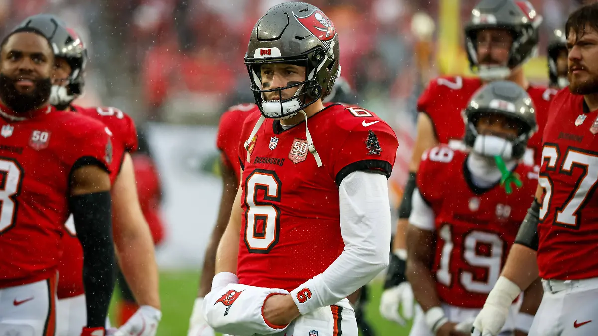 January-3-2026-Tampa-Florida-USA-Tampa-Bay-Buccaneers-quarterback-Baker-Mayfield-6-waits-for-teammates-to-be-introduced-ahead-of-a-game-against-the-Carolina-Panthers-at-Raymond-James-Stadium-in-Tampa-on-Saturday-Jan-3-2026