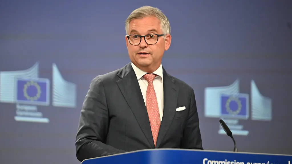 European-Commissioner-for-Internal-Affairs-and-Migration-Magnus-Brunner-BRUSSELS-BELGIUM-AUGUST-4-European-Commissioner-for-Internal-Affairs-and-Migration-Magnus-Brunner-holds-a-press-conference-following-an-extraordinary-videoconference-meeting-of-European-Union-interior-ministers-in-Brussels-Belgium-on-August-4-2026-Dursun-Aydemir-Anadolu-Brussels-Belgium-Editorial-use-only-Please-get-in-touch-for-any-other-usage