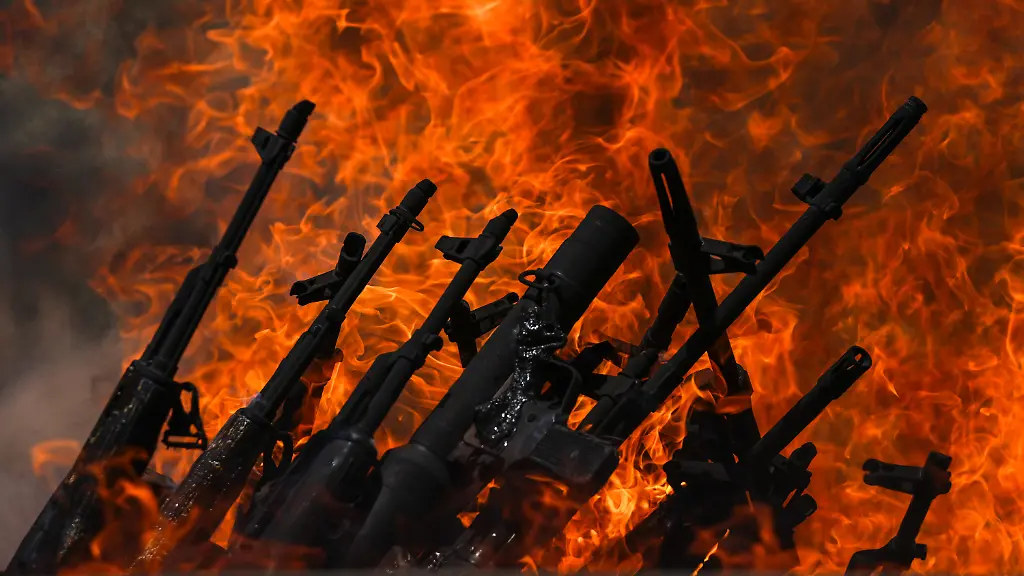 SULAYMANIYAH-IRAQ-JULY-11-The-first-group-of-the-Kurdistan-Workers-Party-PKK-which-is-listed-as-a-terrorist-organization-by-Turkiye-the-U-S-and-the-EU-lays-down-and-destroys-their-weapons-in-Sulaymaniyah-northern-Iraq-on-July-11-2025-In-May-the-PKK-which-is-listed-as-a-terrorist-organization-by-Turkiye-the-U-S-and-the-EU-decided-to-dissolve-and-lay-down-its-arms-The-announcement-followed-a-February-statement-by-jailed-PKK-ringleader-Abdullah-Ocalan-who-called-for-the-dissolution-of-the-PKK-and-its-affiliated-groups-urging-an-end-to-the-armed-campaign-that-has-lasted-more-than-four-decades-In-its-40-year-campaign-against-Turkiye-the-PKK-listed-as-a-terrorist-organization-by-Turkiye-the-US-and-EU-has-been-responsible-for-the-deaths-of-over-40-000-people-including-women-children-infants-and-the-elderly