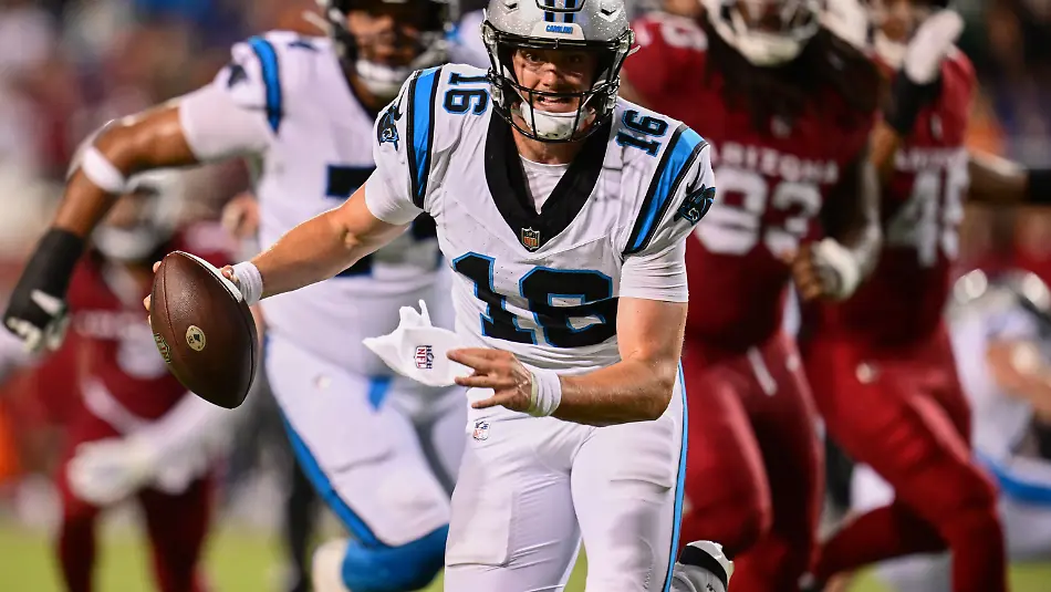 Carolina-Panthers-quarterback-Haynes-King-16-begins-his-touchdown-run-on-the-last-playof-the-game-to-win-the-game-in-the-second-half-of-the-Pro-Football-Hall-of-Fame-NFL-preseason-game-against-the-Arizona-Cardinals-in-Canton-Ohio-Thursday-Aug-6-2026