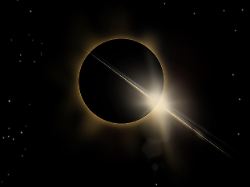 Kuenstlerische Darstellung Einer Sonnenfinsternis