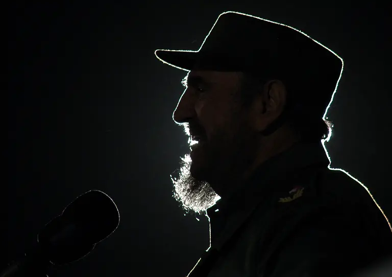 A-picture-dated-03-February-2006-shows-Former-Cuban-Lider-Fidel-Castro-delivering-a-speech-in-Havana-Cuba-Fidel-Castro-turns-84-on-13-August-2010-recovered-from-his-illness-and-present-again-in-the-daily-lives-of-Cubans