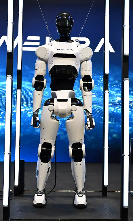 The-4NE-1-humanoid-robot-from-Neura-Robotics-is-displayed-at-the-automatica-trade-fair-the-leading-trade-fair-for-intelligent-automation-and-robotics-in-Munich-Germany-June-25-2025