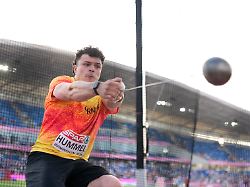Leichtathletik Europameisterschaft Maenner Hammerwurf Finale Merlin Hummel Deutschland In Aktion