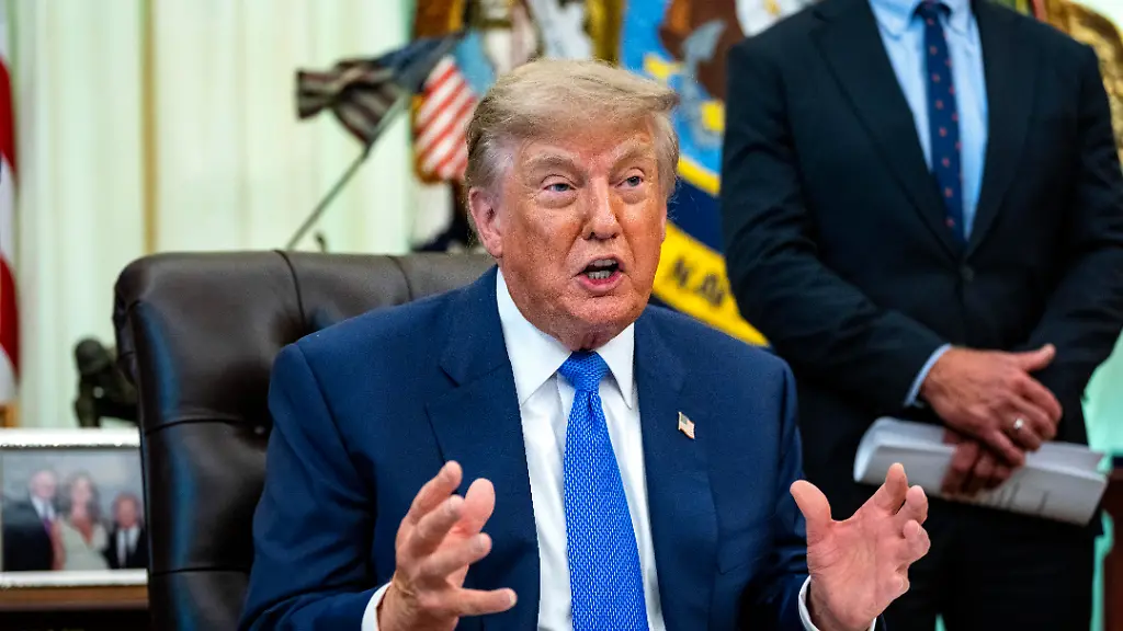 President-Donald-Trump-speaks-during-an-executive-order-sighing-that-reevaluates-childhood-vaccines-in-the-Oval-Office-of-the-White-House-in-Washington-DC-on-August-10-2026-While-the-executive-order-still-recommends-childhood-vaccines-for-11-diseases-including-measles-and-polio-it-calls-for-limiting-vaccines-for-other-diseases-like-hepatitis-A-and-B-and-meningococcal-disease-to-high-risk-populations