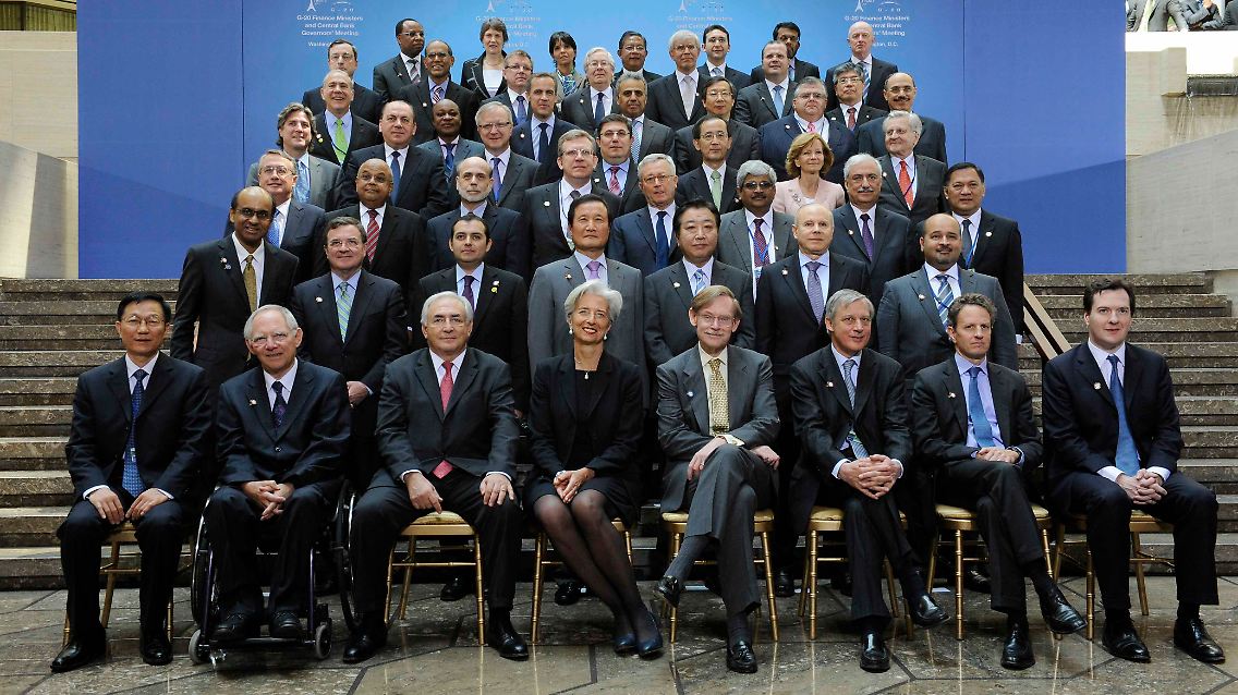 Ehrgeizige Ziele: die G20-Finanzminister und -Notenbankchefs.
