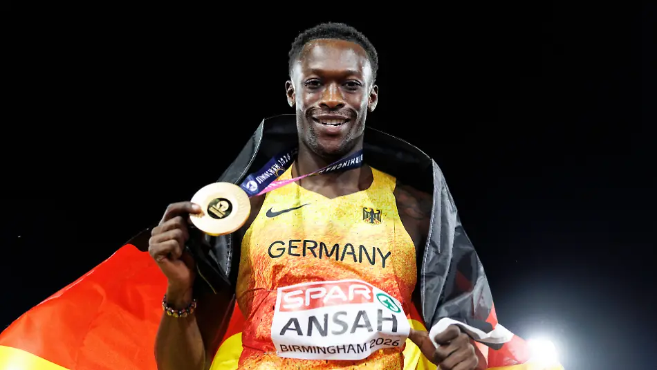 BIRMINGHAM-GREAT-BRITAIN-AUGUST-14-2026-Owen-ANSAH-GER-Germany-wins-Gold-in-the-200m-final-during-the-European-Athletics-Championships-at-Alexander-Stadium-on-August-14-2026-in-Birmingham-Great-Britain