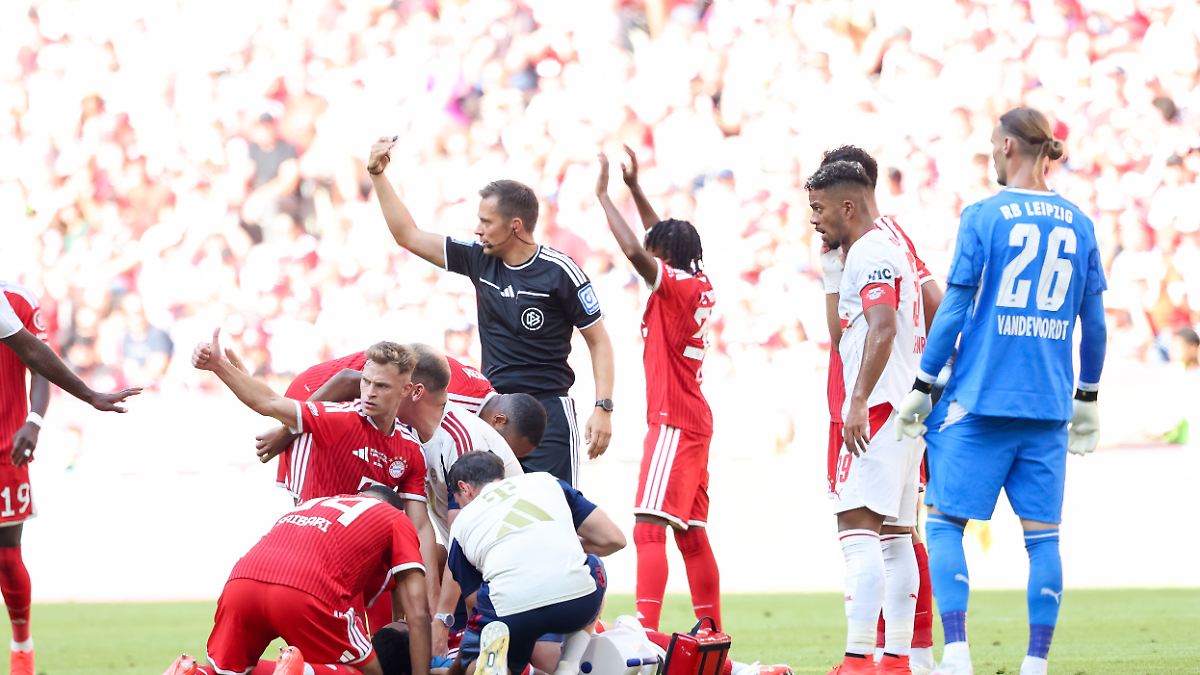 A moment of shock during Saibari's debut: Jamal Musiala collapses during ...