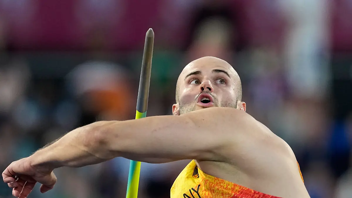 Leichtathletik-Europameisterschaft-Maenner-Speerwurf-Finale-Julian-Weber-Deutschland-in-Aktion