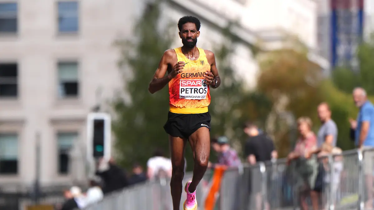 European-Athletics-Championships-2026-Day-Seven-Sunday-August-16th-Amanal-Petros-of-Germany-during-the-Men-s-Marathon-on-day-seven-of-the-2026-European-Athletics-Championship-at-Perry-Barr-s-Alexander-Stadium-Birmingham-Picture-date-Sunday-August-16-2026-Photo-credit-should-read-Martin-Rickett-PA-Wire-RESTRICTIONS-Use-subject-to-restrictions-Editorial-use-only-no-commercial-use-without-prior-consent-from-rights-holder