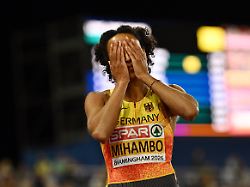 Athletics European Athletics Championships Alexander Stadium Birmingham Britain August 16 2026 Germany S Malaika Mihambo Reacts During The Women S Long Jump Final REUTERS Dylan Martinez