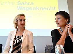 Streit um Brombeer-Koalition : Thüringer BSW stützt Voigt - Wagenknecht will Sonderparteitag