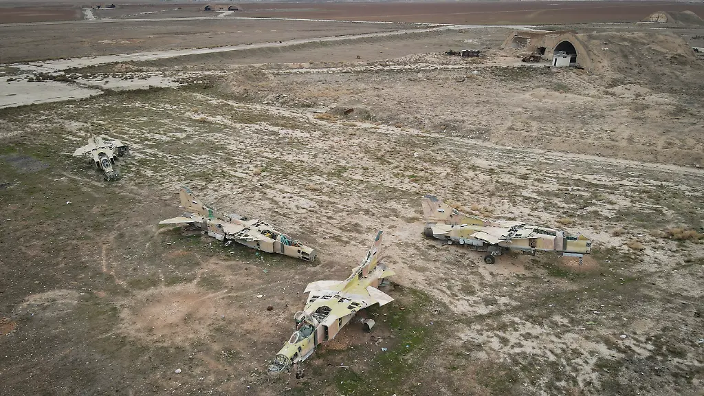 Decommissioned-Syrian-Air-Force-planes-are-seen-at-the-Abu-al-Duhur-military-airport-east-of-Idlib-following-the-takeover-of-the-area-by-Syrian-opposition-fighters-on-Saturday-Dec-7-2024