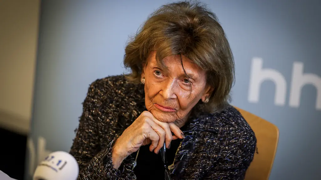 Charlotte-Knobloch-Holocaust-Ueberlebende-und-ehemalige-Praesidentin-des-Zentralrats-der-Juden-in-Deutschland-vor-ihrer-ersten-Vorlesung-im-Rahmen-der-Heinrich-Heine-Gastprofessur-bei-einer-Pressekonferenz