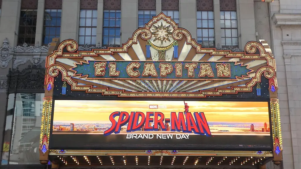 Los-Angeles-California-USA-15th-August-2026-Spider-Man-Brand-New-Day-Marquee-at-El-Capitan-Theatre-on-Hollywood-Blvd-on-August-15-2026-in-Los-Angeles-California-USA