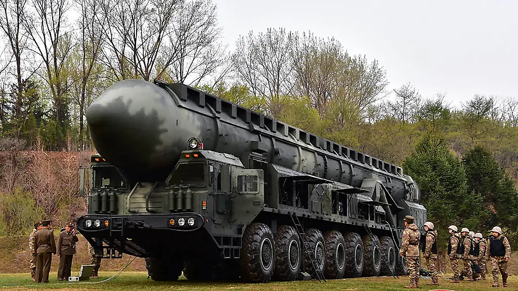 This-photo-provided-April-14-2023-by-the-North-Korean-government-shows-North-Korean-leader-Kim-Jong-Un-not-seen-inspects-what-it-says-is-the-test-launch-of-Hwasong-18-intercontinental-ballistic-missile-Thursday-April-13-2023-at-an-undisclosed-location-North-Korea