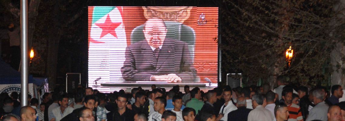 Abdelaziz Bouteflika bei seiner Fernsehansprache.