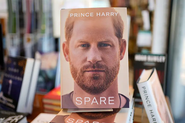 Copies-of-the-new-book-by-Prince-Harry-called-Spare-are-displayed-at-Sherman-s-book-store-in-Freeport-Maine-Tuesday-Jan-10-2023-Prince-Harry-s-memoir-provides-a-varied-portrait-of-the-Duke-of-Sussex-and-the-royal-family-AP-Photo-Robert-F
