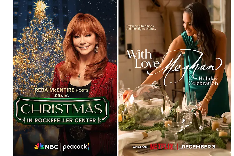 This-combination-of-photos-show-promotional-art-for-holiday-specials-Christmas-in-Rockefeller-Center-left-and-With-Love-Meghan-Holiday-Celebration