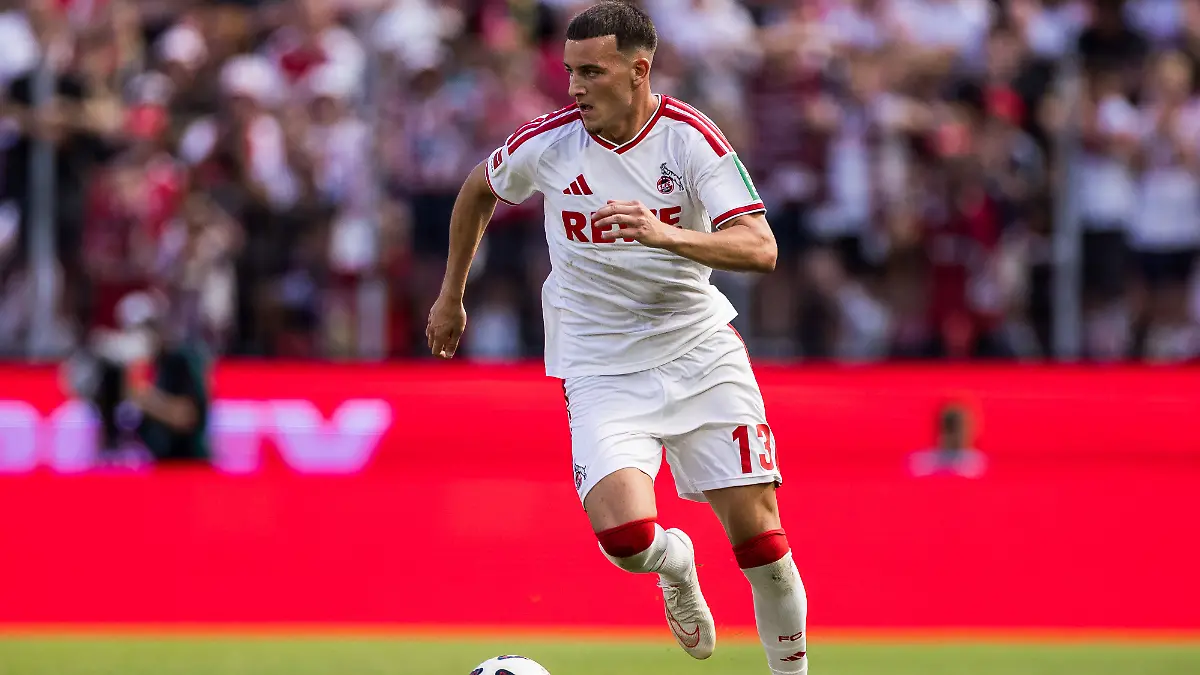 COLOGNE-GERMANY-AUGUST-08-Said-El-Mala-1-FC-Koeln-13-controls-the-ball-during-a-friendly-match-of-season-2026-27-between-1-FC-Koeln-vs-Real-Sociedad-San-Sebastian-at-RheinEnergiestadion-on-August-08-2026-in-Cologne-Germany