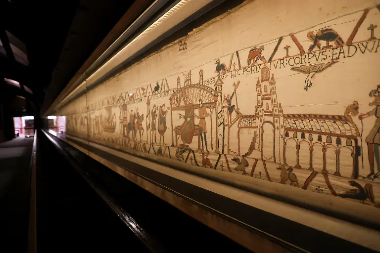 2025-08-31T091250Z_1336282917_RC2VGGADABMB_RTRMADP_3_BRITAIN-FRANCE-BAYEUX-TAPESTRY