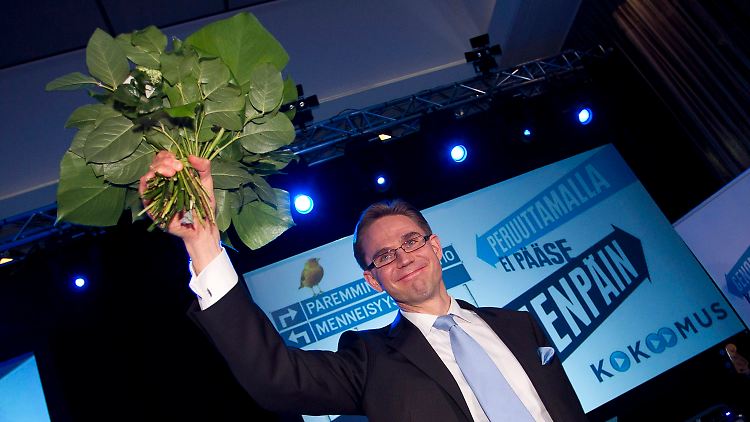 Jyrki Katainen von der Nationalen Sammlungspartei dürfte neuer Ministerpräsident werden.