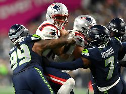 Verlustreiche Schlacht: Wie im Super Bowl: Seahawks bringen Maye und Patriots zur Verzweiflung