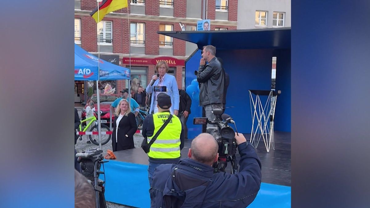 Berlin: Aktivisten kapern Mikro bei AfD-Wahlkampfauftritt