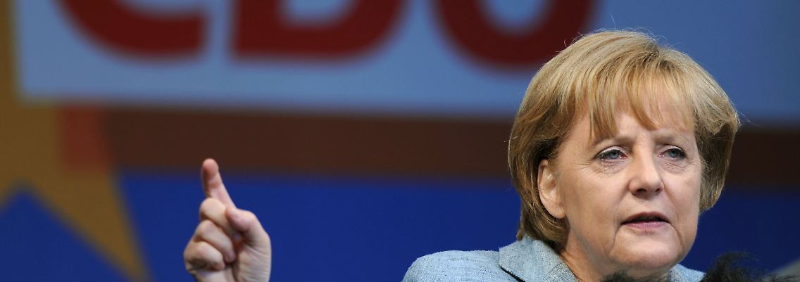 Bundeskanzlerin Merkel kann sich trotz Verluste ihrer Partei auf einen Wahlsieg gefasst machen.