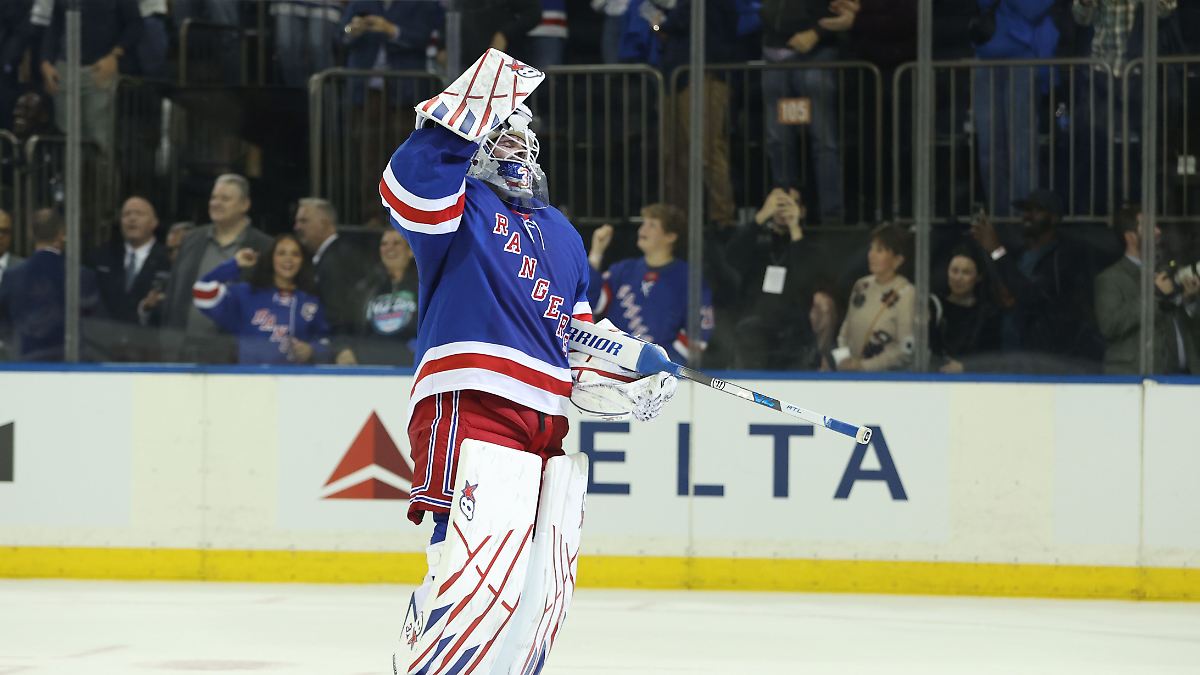 NHL-Torwart Igor Shesterkin von den New York Rangers hat als erster ...