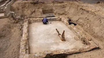 Fundament der Führungsstelle der DDR-Grenztruppen aus den Jahren 1985 bis 1989