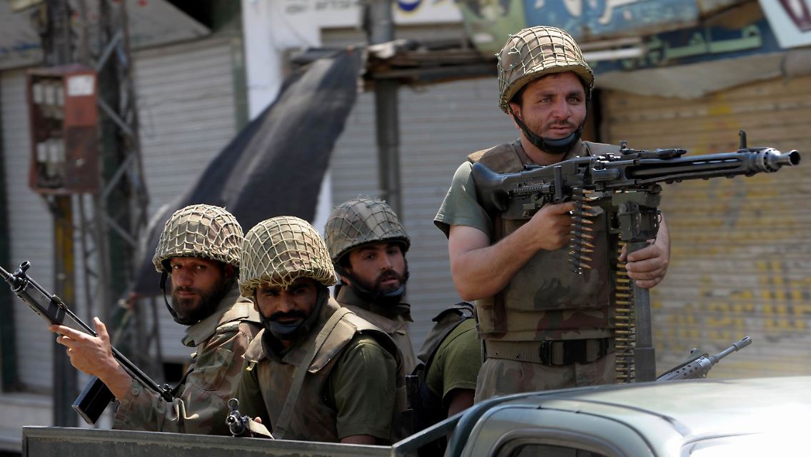Reguläre pakistanische Truppem in Mingora.