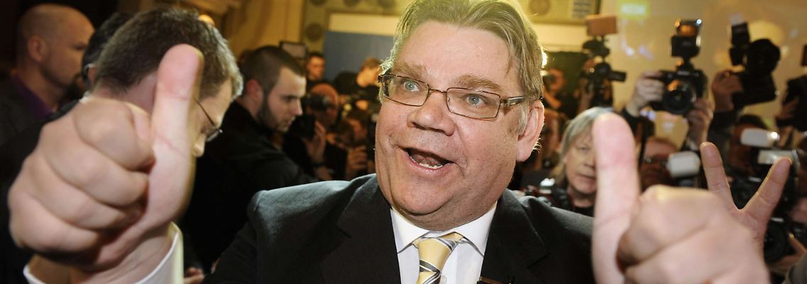 Populistisch, eurofeindlich, aber nicht rassistisch? Wahrer-Finnen-Chef Timo Soini freut sich über seinen Triumph bei der Wahl am Sonntag.
