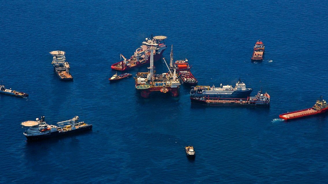 Die Ölplattform Deepwater Horizon im September 2010.