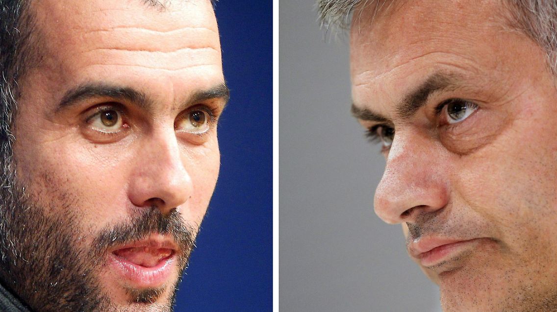 Verbaler Schlagabtausch: Josep Guardiola und José Mourinho.