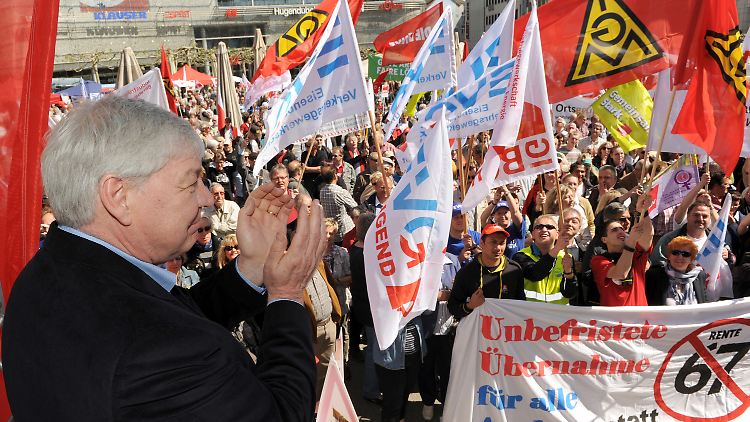 Bei der zentralen Kundgebung des DGB in Kassel.