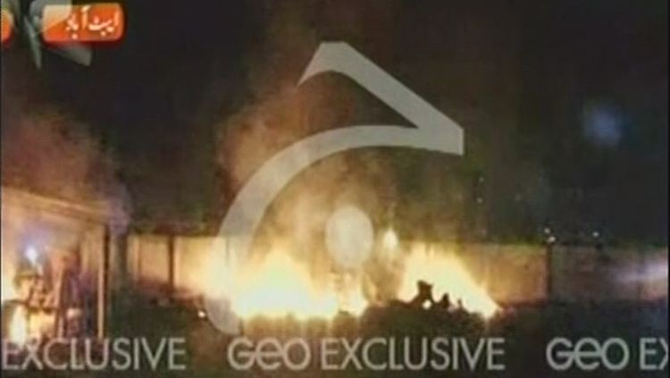 Der pakistanische Sender Geo TV zeigte Bilder vom Absturz des Hubschraubers in Abbottabad