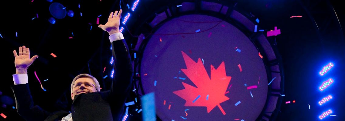 Harper lässt sich feiern.
