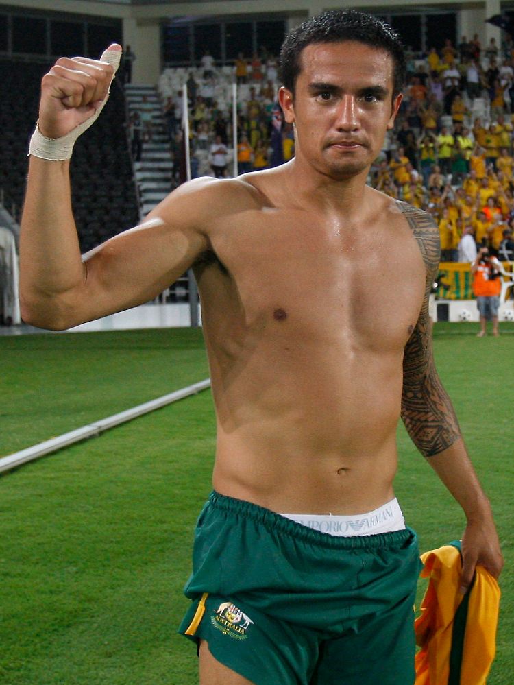 Glückwunsch! Tim Cahill ist mit Australien vorzeitig für die Endrunde in Südafrika qualifiziert.