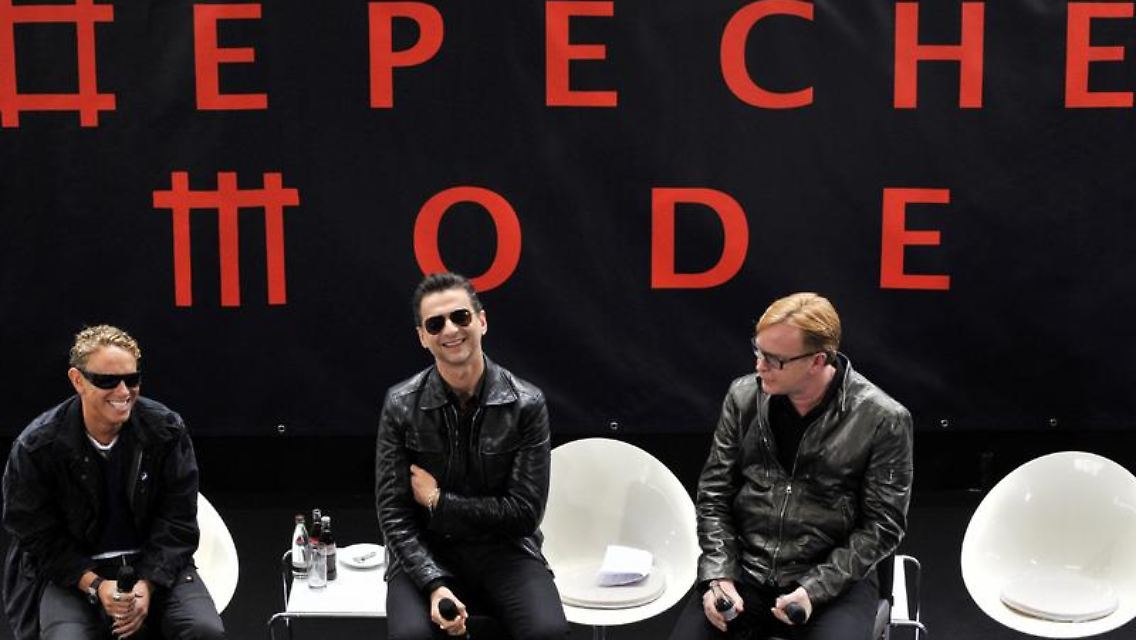 Martin Gore (l-r), David Gahan und Andrew Fletcher setzen ihre Tour fort.
