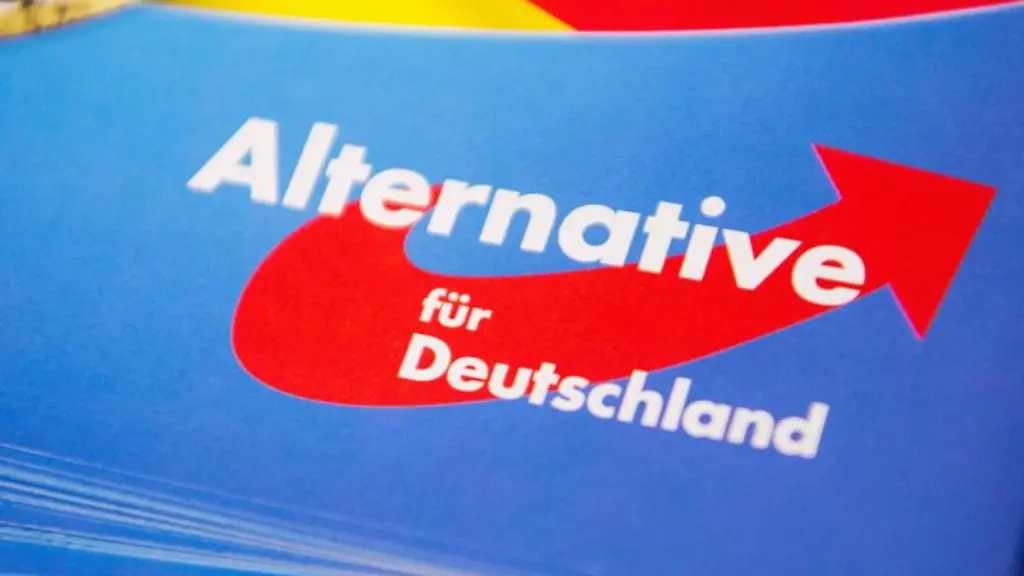 Das-Logo-der-AfD-ist-auf-einem-Flyer-zu-sehen