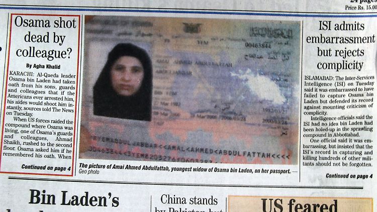 Das Foto zeigt Bin Ladens fünfte Frau, die von den US-Soldaten verletzt wurde. Amal Ahmed al-Sadah befindet sich derzeit in einem Krankenhaus in Karachi.