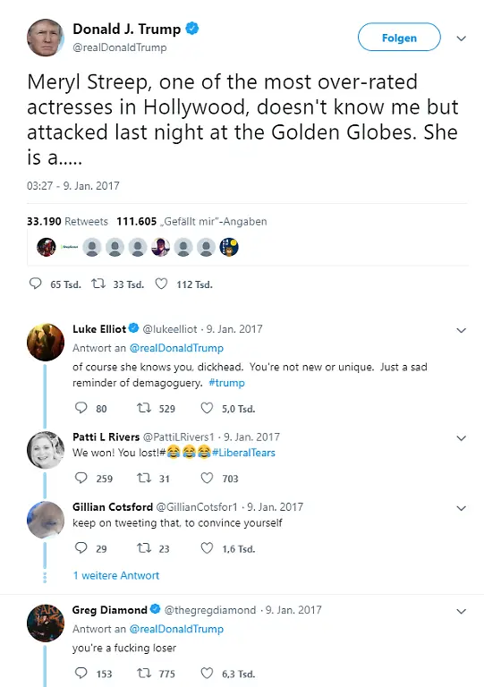 Donald-J-Trump-auf-Twitter-Meryl-Streep